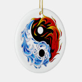 Symbool cartoon tattoo: watervuur Yin Yang Keramisch Ornament (Rechts)