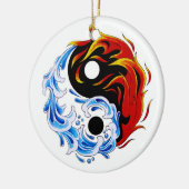 Symbool cartoon tattoo: watervuur Yin Yang Keramisch Ornament (Links)