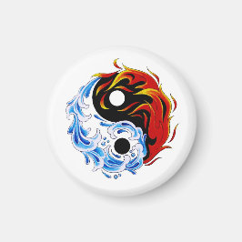 Symbool cartoon tattoo: watervuur Yin Yang Magneet