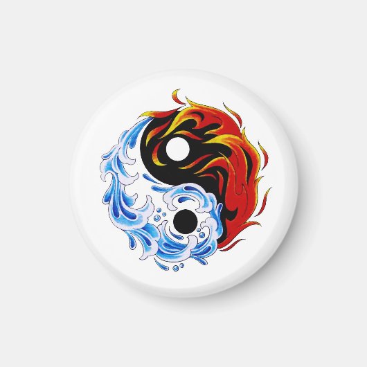 Symbool cartoon tattoo: watervuur Yin Yang Magneet (Voorkant)