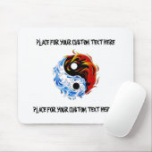 Symbool cartoon tattoo: watervuur Yin Yang Muismat (Met muis)