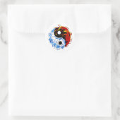 Symbool cartoon tattoo: watervuur Yin Yang Ronde Sticker (Tas)