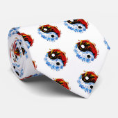 Symbool cartoon tattoo: watervuur Yin Yang Stropdas (Opgerold)
