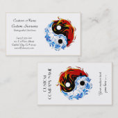 Symbool cartoon tattoo: watervuur Yin Yang Visitekaartje (Voorkant / Achterkant)