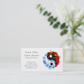 Symbool cartoon tattoo: watervuur Yin Yang Visitekaartje (Staand voorkant)