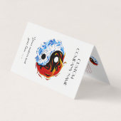 Symbool cartoon tattoo: watervuur Yin Yang Visitekaartje (Voorkant)