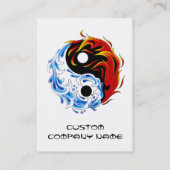 Symbool cartoon tattoo: watervuur Yin Yang Visitekaartje (Achterkant)