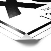 Symbool chemie-formule xenon chemisch element foto afdruk (Hoek)