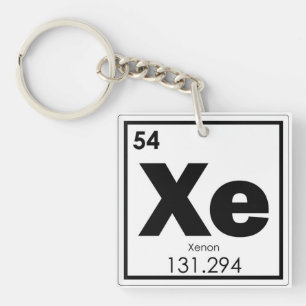 Symbool chemie-formule xenon chemisch element sleutelhanger