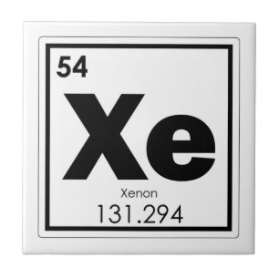 Symbool chemie-formule xenon chemisch element tegeltje