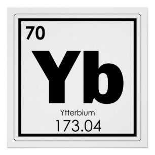 Symbool chemisch element Ytterbium Poster