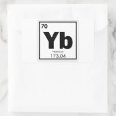 Symbool chemisch element Ytterbium Rechthoekige Sticker (Tas)