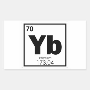 Symbool chemisch element Ytterbium Rechthoekige Sticker