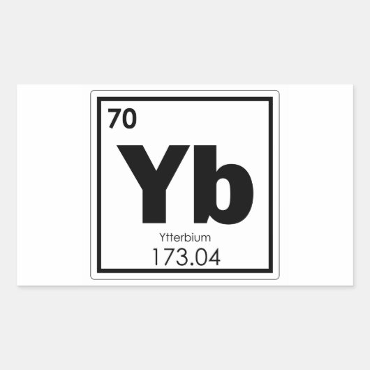 Symbool chemisch element Ytterbium Rechthoekige Sticker (Voorkant)