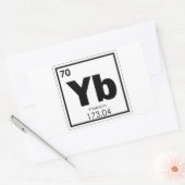 Symbool chemisch element Ytterbium Rechthoekige Sticker (Envelop)