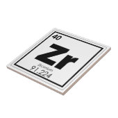 Symbool chemisch element zirkonium tegeltje (Zijkant)