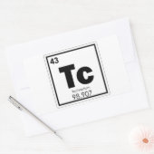 Symbool chemistry formiu van het chemisch element rechthoekige sticker (Envelop)
