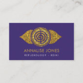 Symbool Choku Rei in Golden Lotus Visitekaartje (Voorkant)