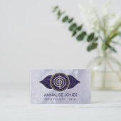 Symbool Choku Rei in Paarse Lotus Visitekaartje (Staand voorkant)