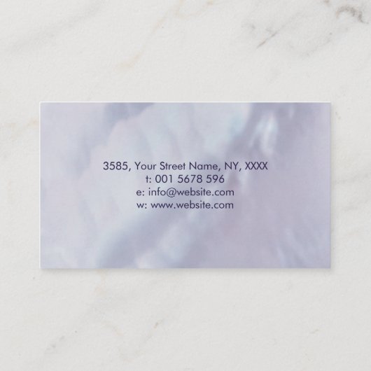 Symbool Choku Rei in Paarse Lotus Visitekaartje (Achterkant)