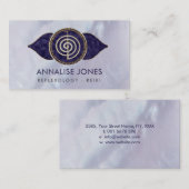 Symbool Choku Rei in Paarse Lotus Visitekaartje (Voorkant / Achterkant)