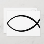 Symbool Christelijke vis (Ichthys) Briefkaart (Voorkant / Achterkant)