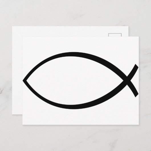 Symbool Christelijke vis (Ichthys) Briefkaart (Voorkant / Achterkant)