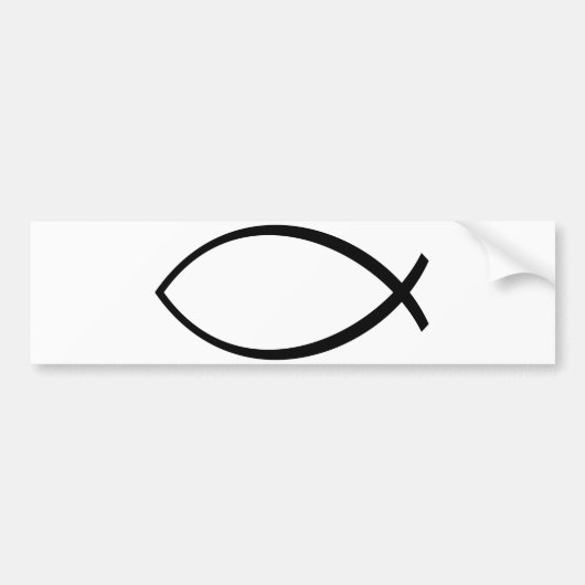 Symbool Christelijke vis (Ichthys) Bumpersticker (Voorkant)