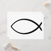Symbool Christelijke vis (Ichthys) Kaart (Voorkant / Achterkant in situ)