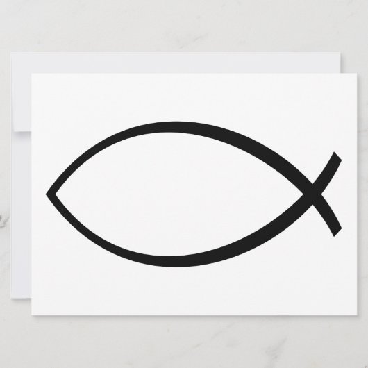 Symbool Christelijke vis (Ichthys) Kaart (Voorkant)