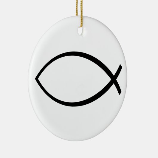 Symbool Christelijke vis (Ichthys) Keramisch Ornament (Rechts)