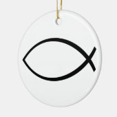 Symbool Christelijke vis (Ichthys) Keramisch Ornament (Links)
