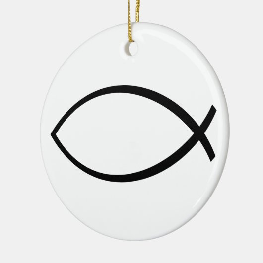 Symbool Christelijke vis (Ichthys) Keramisch Ornament (Links)