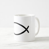 Symbool Christelijke vis (Ichthys) Koffiemok (Voorkant rechts)