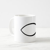 Symbool Christelijke vis (Ichthys) Koffiemok (Voorkant links)