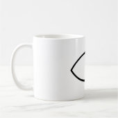 Symbool Christelijke vis (Ichthys) Koffiemok (Links)