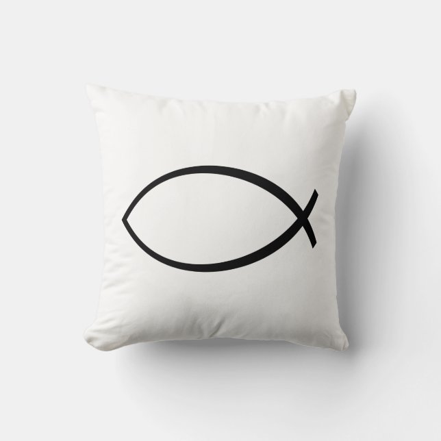 Symbool Christelijke vis (Ichthys) Kussen (Voorkant)