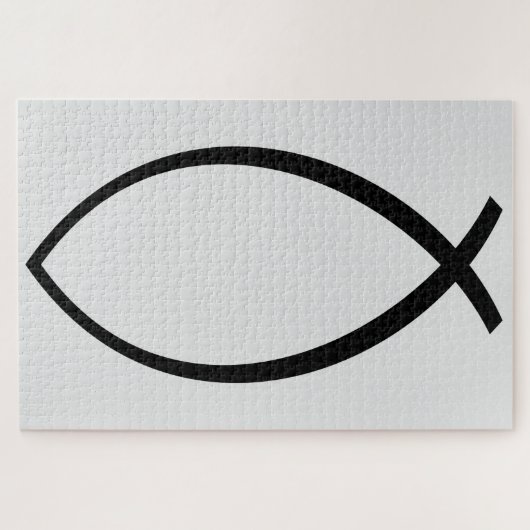 Symbool Christelijke vis (Ichthys) Legpuzzel (Horizontaal)