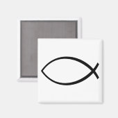Symbool Christelijke vis (Ichthys) Magneet (Voorkant / Achterkant)