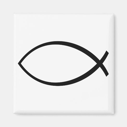 Symbool Christelijke vis (Ichthys) Magneet (Voorkant)