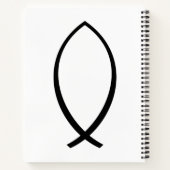 Symbool Christelijke vis (Ichthys) Notitieboek (Achterkant)