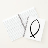 Symbool Christelijke vis (Ichthys) Notitieboek (Binnen)