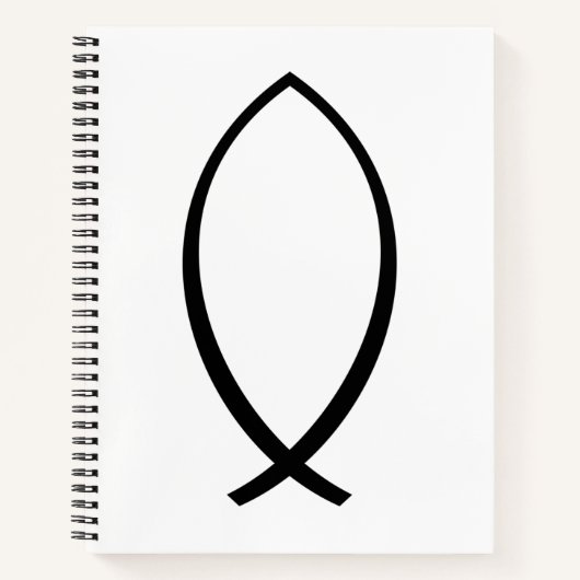 Symbool Christelijke vis (Ichthys) Notitieboek (Voorkant)