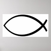 Symbool Christelijke vis (Ichthys) Poster (Voorkant)