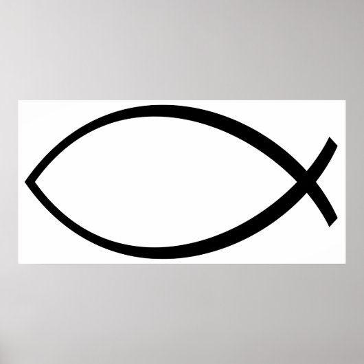 Symbool Christelijke vis (Ichthys) Poster (Voorkant)