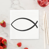 Symbool Christelijke vis (Ichthys) Servet (Insitu)