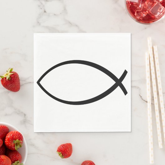 Symbool Christelijke vis (Ichthys) Servet (Insitu)