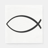 Symbool Christelijke vis (Ichthys) Servet (Voorkant)