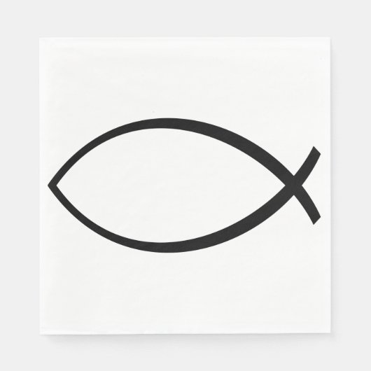 Symbool Christelijke vis (Ichthys) Servet (Voorkant)