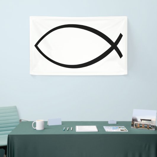 Symbool Christelijke vis (Ichthys) Spandoek (Beurs)